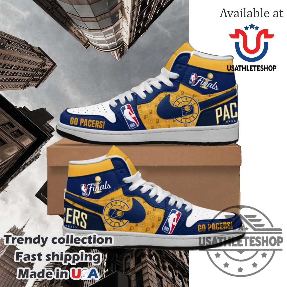 Indiana Pacers Nba Finals 2025 Air Jordan High Top Sneaker 3 Indiana Pacers NBA Finals 2025 Air Jordan High Top Sneaker