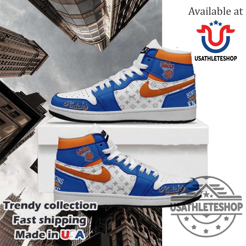New York Knicks X Lv Air Jordan High Top Sneaker 6 New York Knicks x LV Air Jordan High Top Sneaker