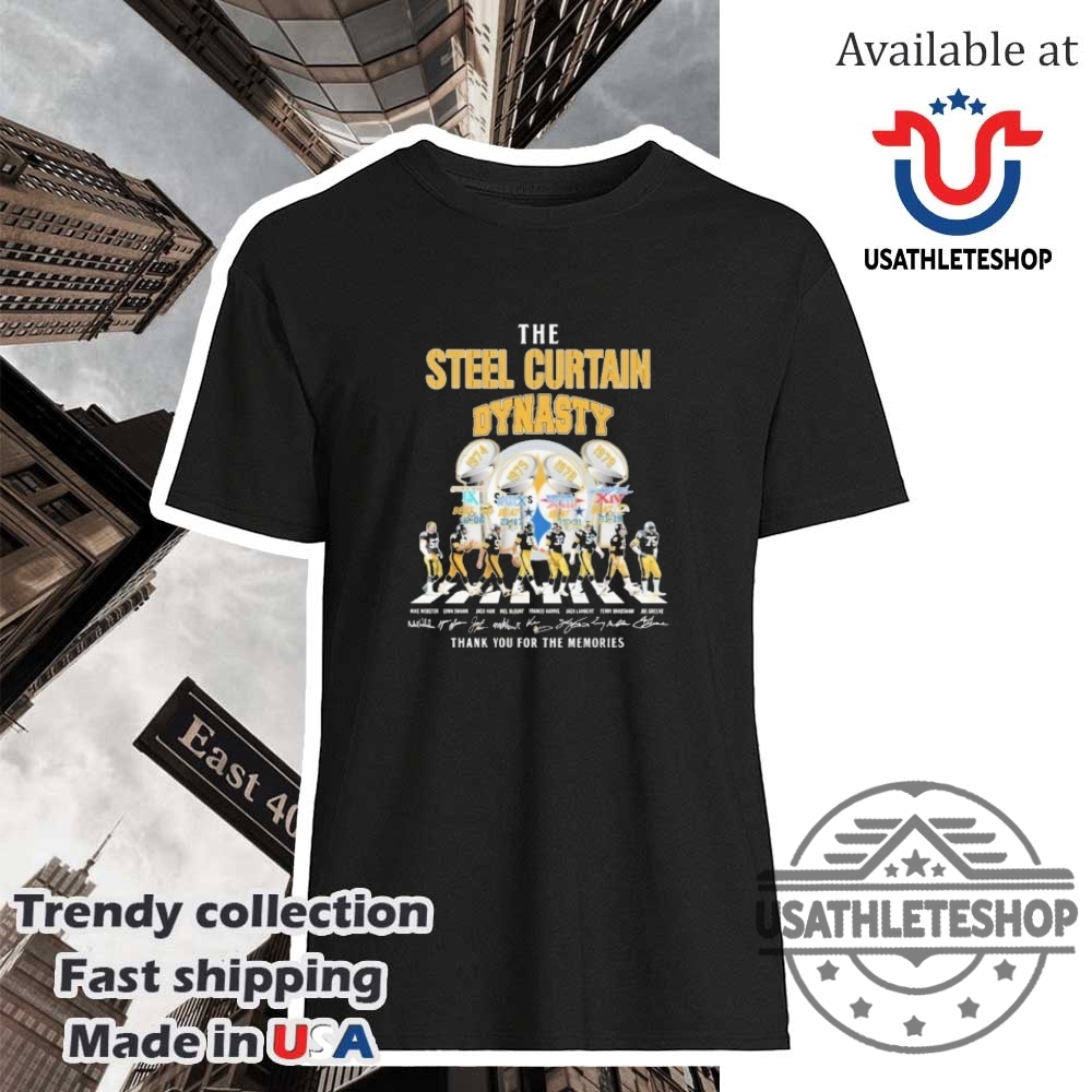 "Top 2025 Air Jordan Sneakers and Iconic Sportswear for Fans" 10 The Steel Curtain Dynasty Pittsburgh Steelers Signature Thank You For The Memories Shirt