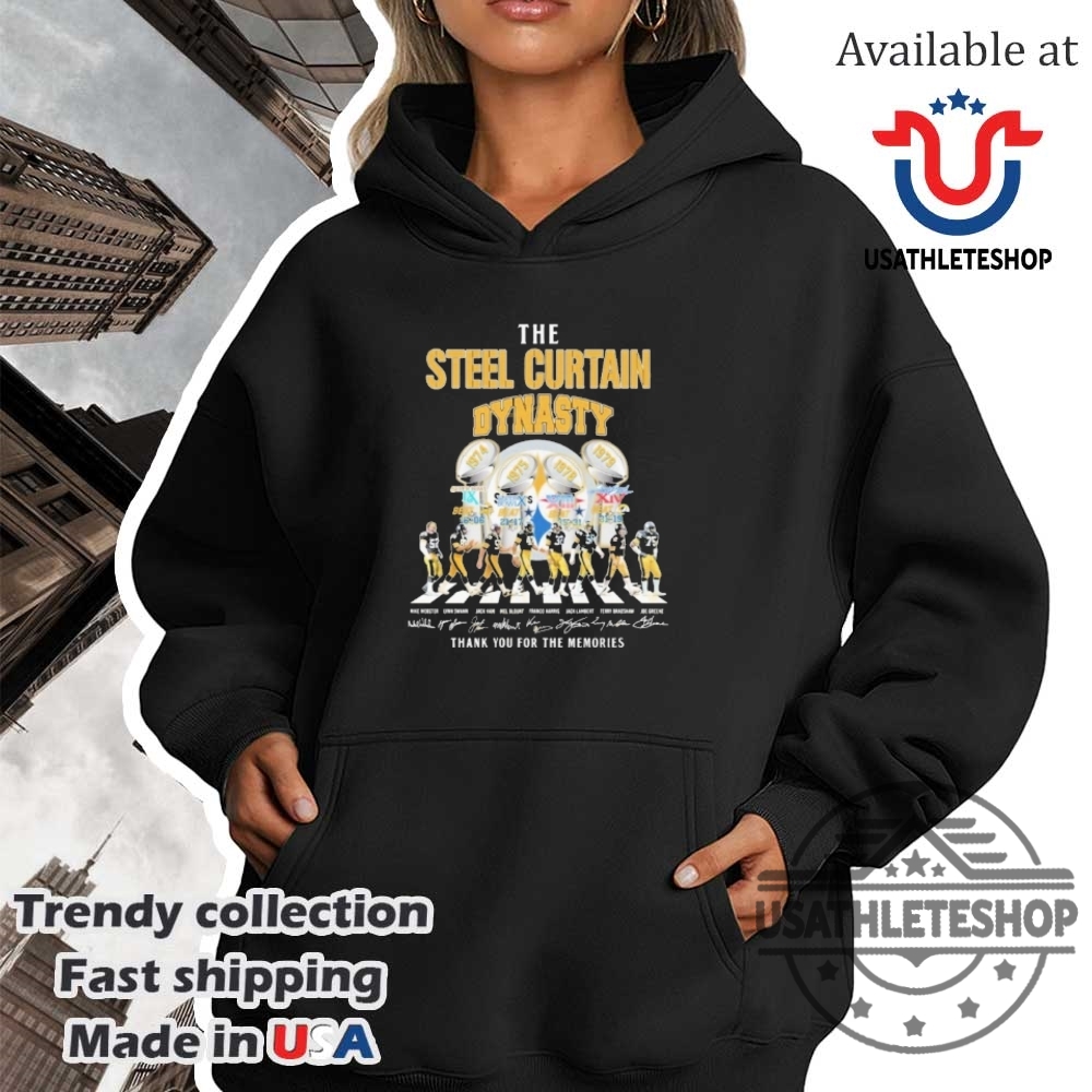 The Steel Curtain Dynasty Pittsburgh Steelers Signature Thank You For The Memories Shirt 4 The Steel Curtain Dynasty Pittsburgh Steelers Signature Thank You For The Memories Shirt