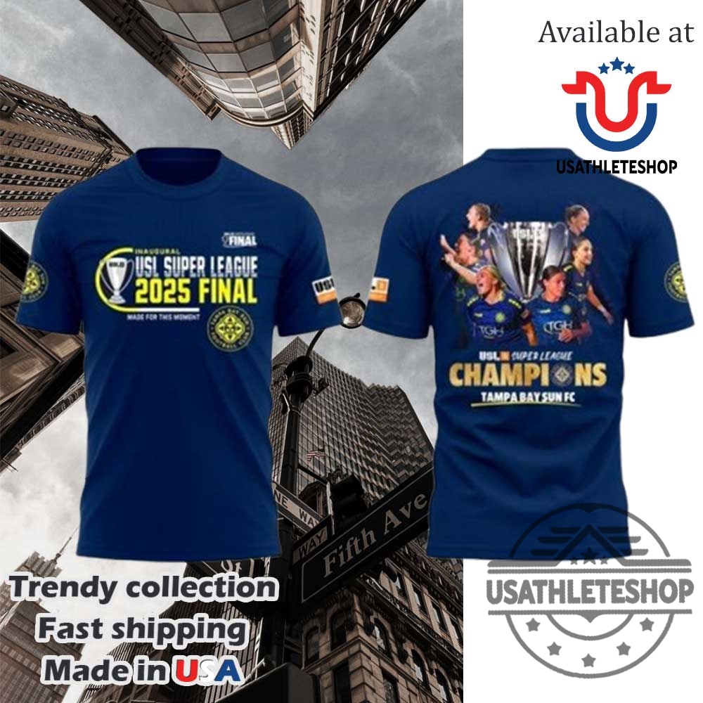 "Top 2025 Air Jordan Sneakers and Iconic Sportswear for Fans" 19 Tampa Bay Sun Fc 2025 Usl Super League Champions Shirt