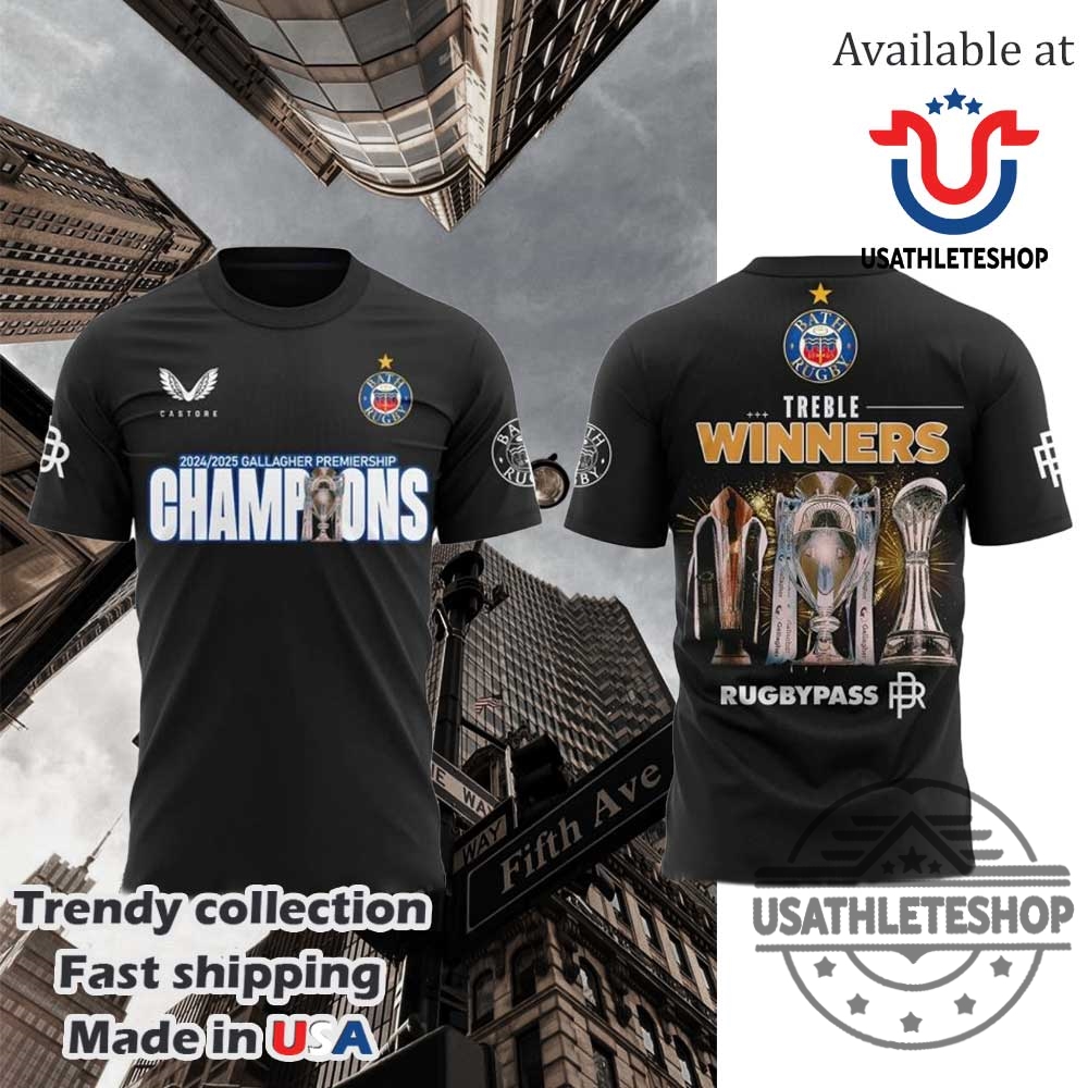 "Top 2025 Air Jordan Sneakers and Iconic Sportswear for Fans" 20 Bath Rugby Treble Winnner 2025 Shirt