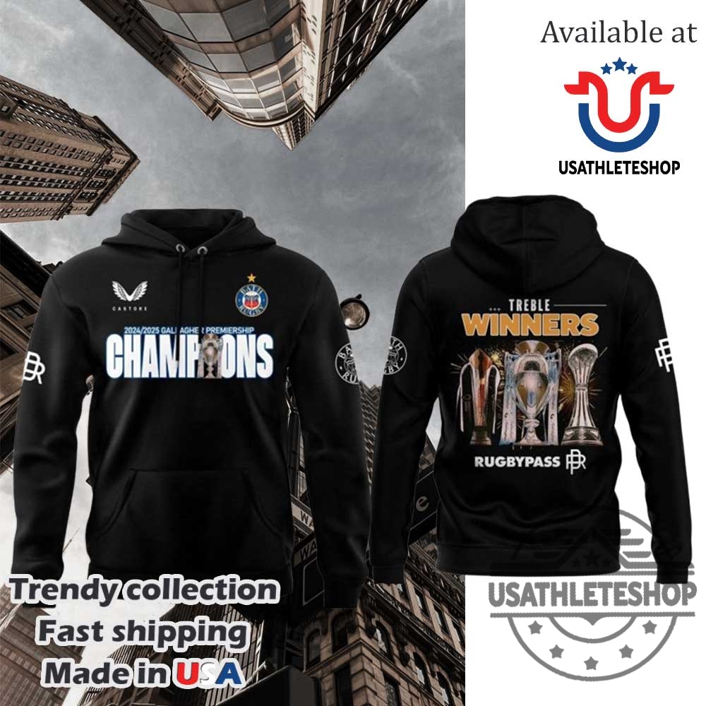 Bath Rugby Treble Winnner 2025 Shirt 5 Bath Rugby TREBLE Winnner 2025 Shirt
