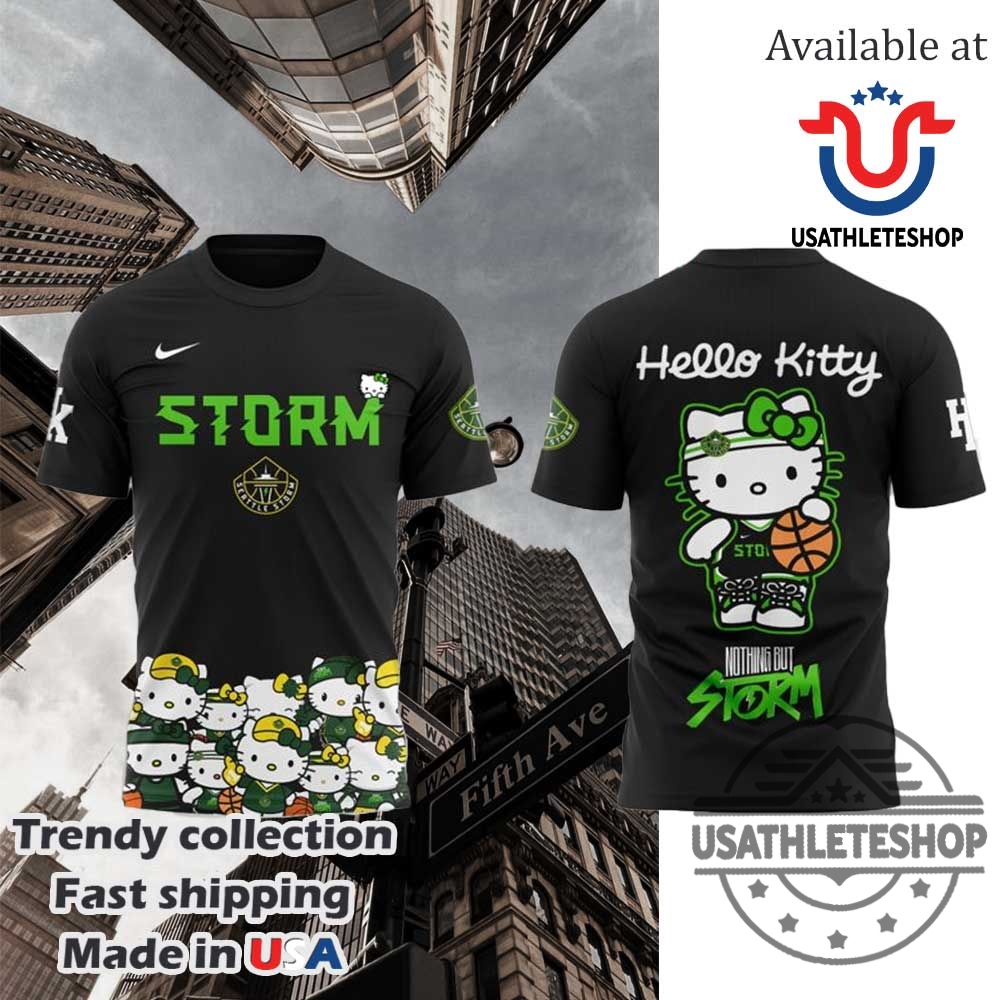 "Top 2025 Air Jordan Sneakers and Iconic Sportswear for Fans" 36 Seattle Storm X Hello Kitty Night All Over Print Shirt