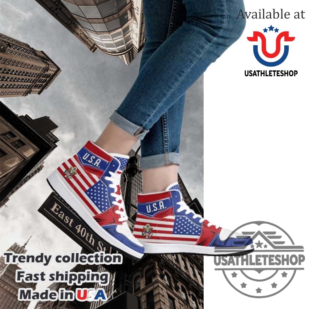 Usa Premium Flag High Tops Sneakers 4 USA Premium Flag High Tops Sneakers