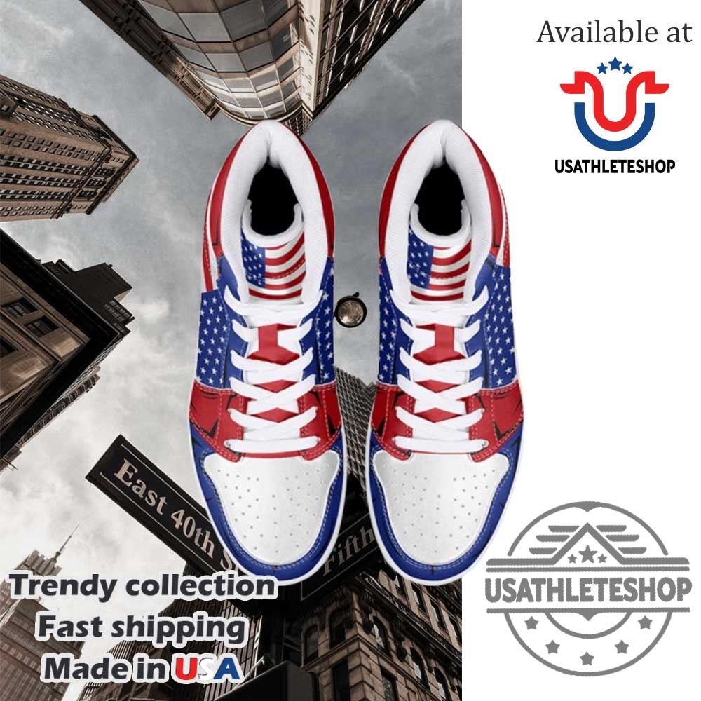 Usa Premium Flag High Tops Sneakers 5 USA Premium Flag High Tops Sneakers