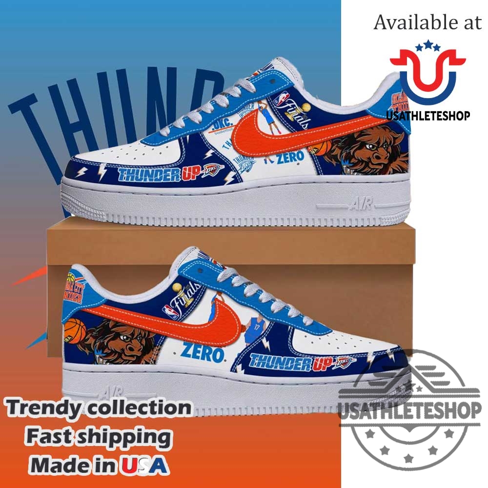 "Top Trendy Custom Nike Air Force 1 Shoes for 2023" 8 Oklahoma City Thunder Nba Thunder Up Air Force 1 Sneaker