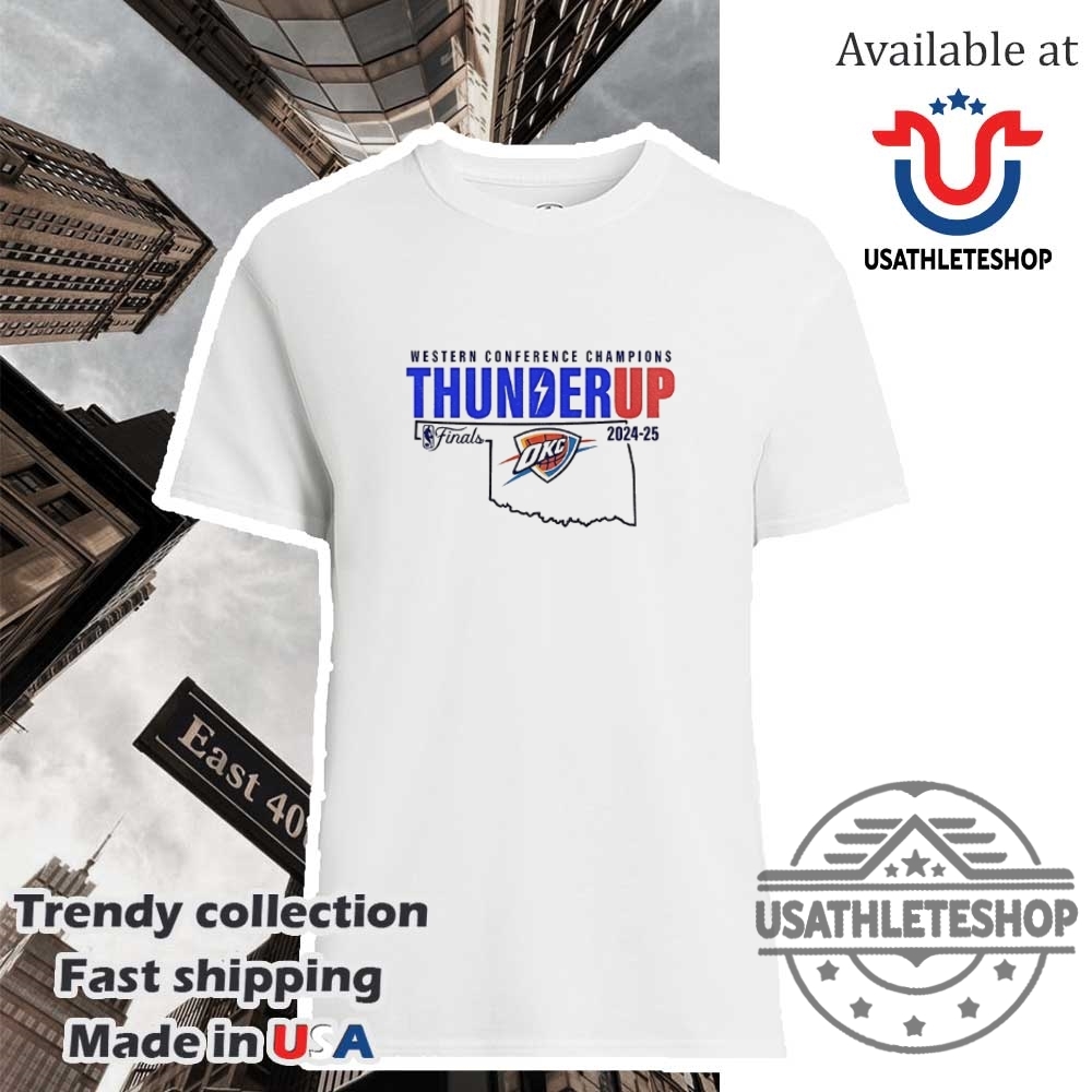 "Top Trendy Custom Nike Air Force 1 Shoes for 2023" 23 Oklahoma City Thunder Up Basketball Nba Finals Western Conference Champions 2024 2025 Shirt