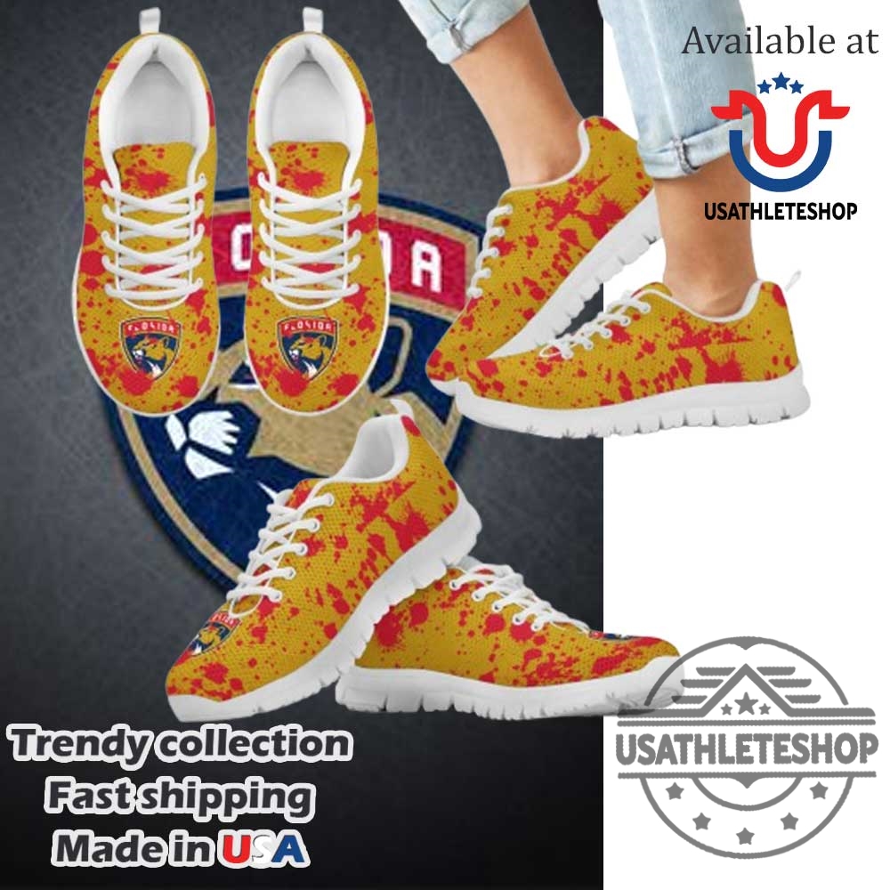 "Top Trendy Custom Nike Air Force 1 Shoes for 2023" 32 Splatters Watercolor Florida Panthers Sneakers White Sole