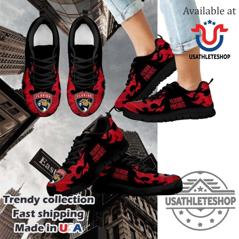 Tribal Flames Pattern Florida Panthers Sneakers 5 Tribal Flames Pattern Florida Panthers Sneakers