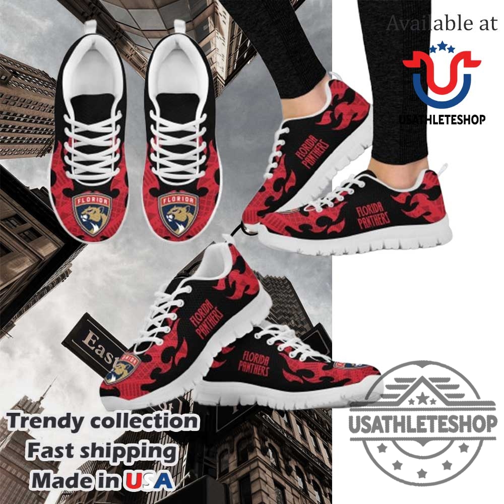 Tribal Flames Pattern Florida Panthers Sneakers 6 Tribal Flames Pattern Florida Panthers Sneakers