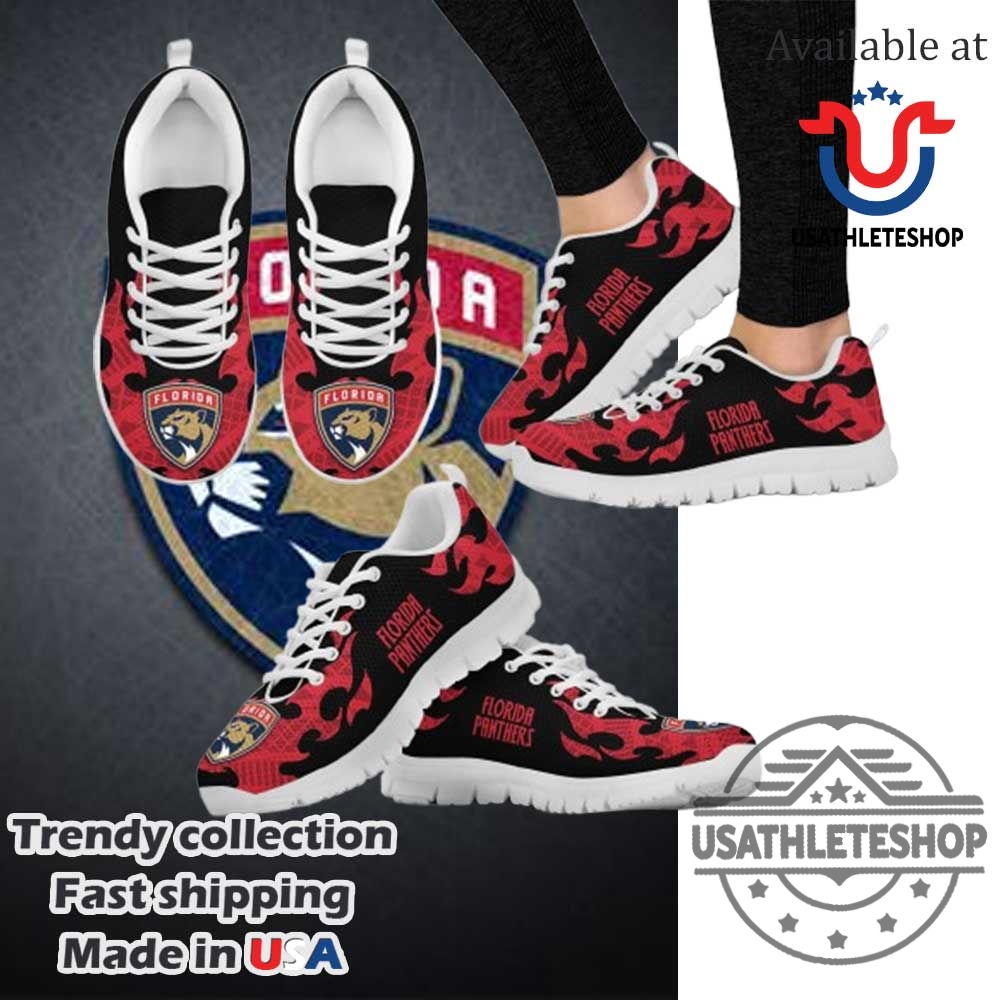 Tribal Flames Pattern Florida Panthers Sneakers 7 Tribal Flames Pattern Florida Panthers Sneakers