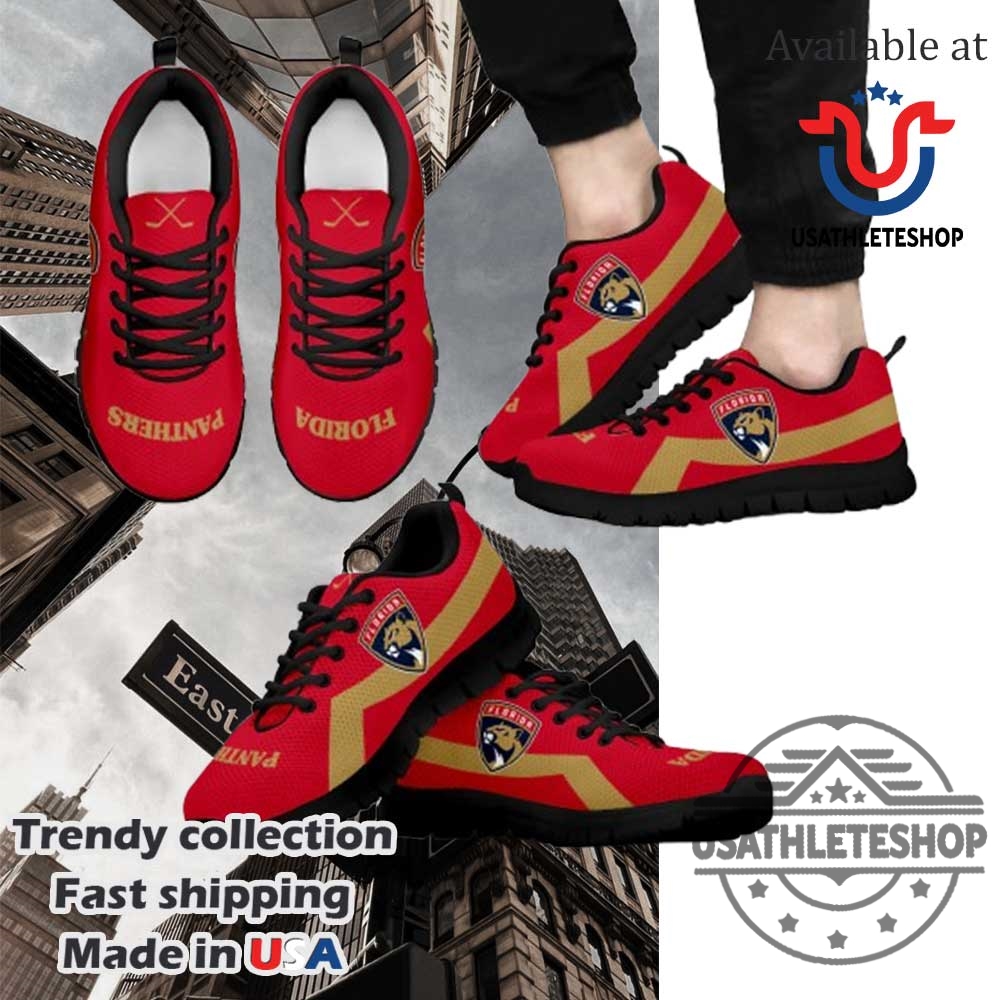 Nhl Florida Panthers Line Logo Sneakers 6 NHL Florida Panthers Line Logo Sneakers