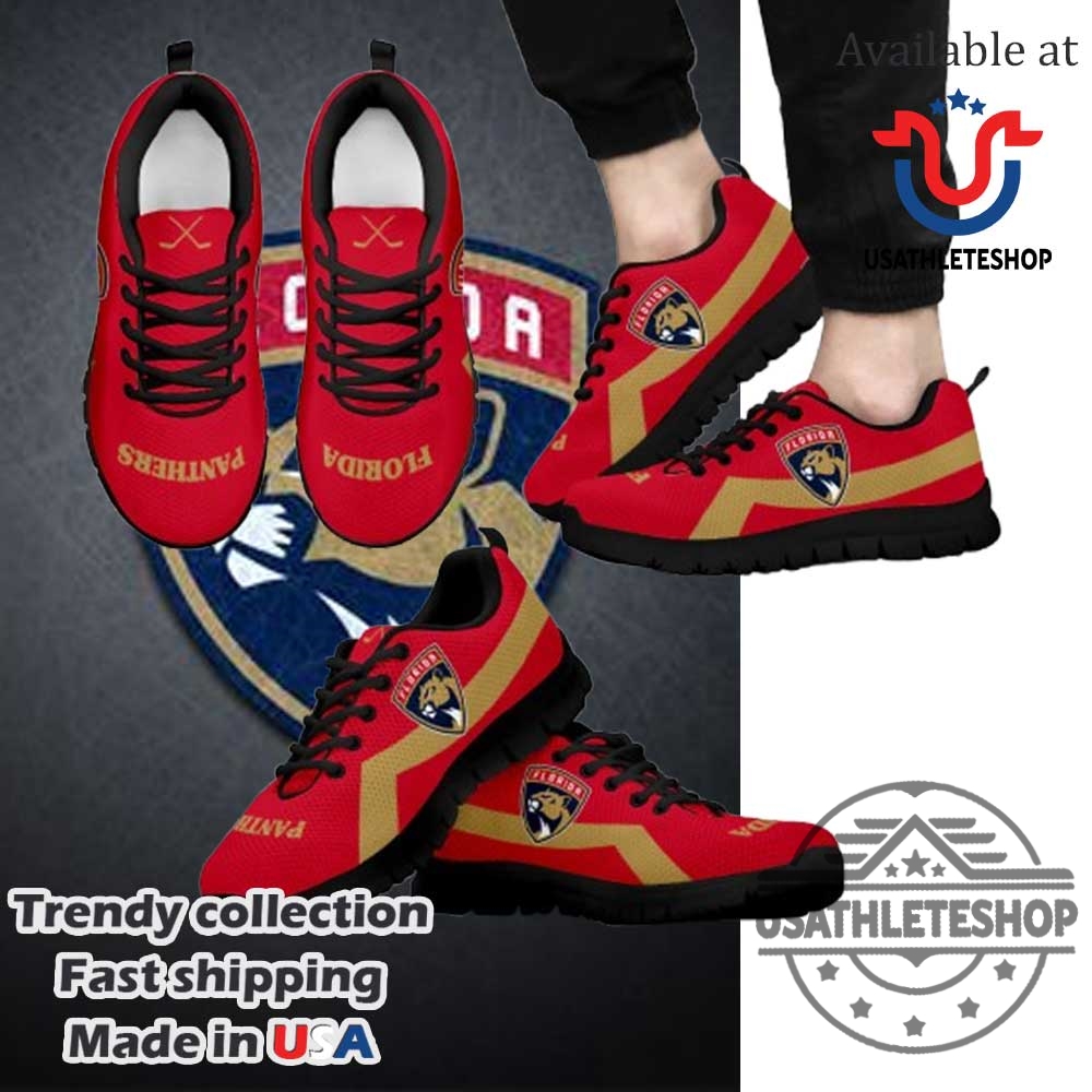 Nhl Florida Panthers Line Logo Sneakers 7 NHL Florida Panthers Line Logo Sneakers