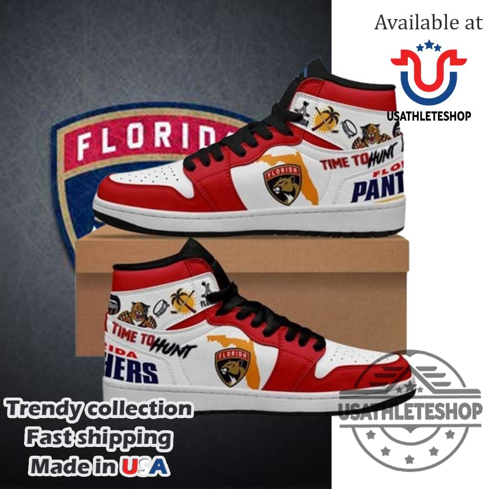 Florida Panthers Time To Hunt Nhl Finals Air Jordan 1 Shoes 6 Florida Panthers Time To Hunt NHL Finals Air Jordan 1 Shoes