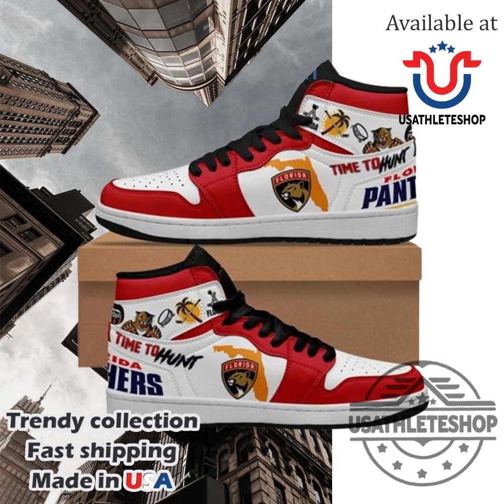 Florida Panthers Time To Hunt Nhl Finals Air Jordan 1 Shoes 7 Florida Panthers Time To Hunt NHL Finals Air Jordan 1 Shoes