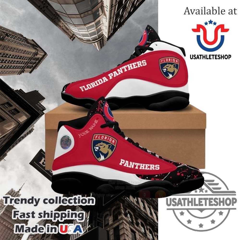 Nhl Florida Panthers Personalized Air Jordan 13 Sneakers Black Sole 5 NHL Florida Panthers Personalized Air Jordan 13 Sneakers Black Sole