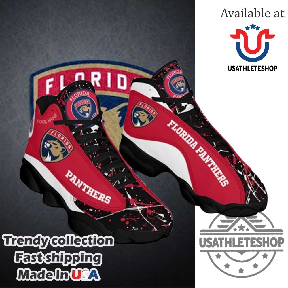 Nhl Florida Panthers Personalized Air Jordan 13 Sneakers Black Sole 6 NHL Florida Panthers Personalized Air Jordan 13 Sneakers Black Sole