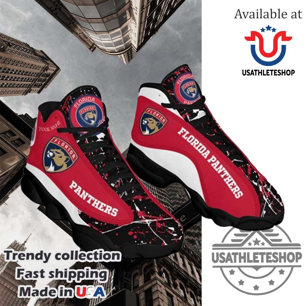Nhl Florida Panthers Personalized Air Jordan 13 Sneakers Black Sole 7 NHL Florida Panthers Personalized Air Jordan 13 Sneakers Black Sole