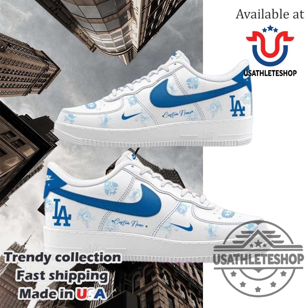 Limited Los Angeles Dodgers X One Piece Nike Air Force 1 Shoes 3 Limited Los Angeles Dodgers x One Piece Nike Air Force 1 Shoes