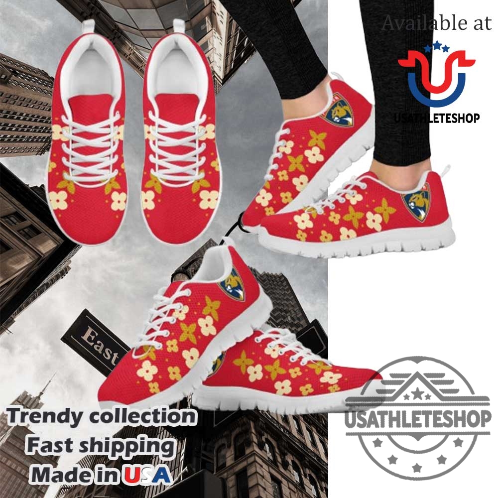 Flowers Pattern Florida Panthers Nhl Sneakers 5 Flowers Pattern Florida Panthers NHL Sneakers