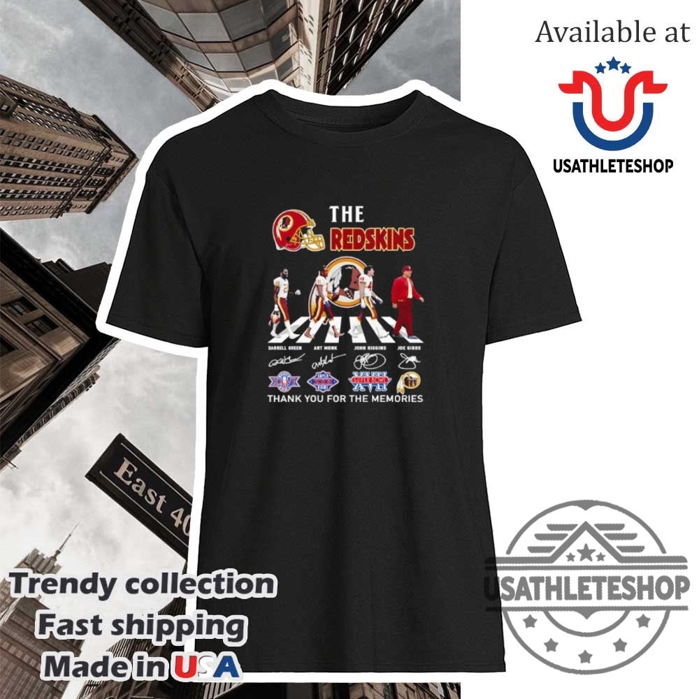 The Redskins Washington Commanders Abbey Road Thank You For The Memories Signatures Shirt