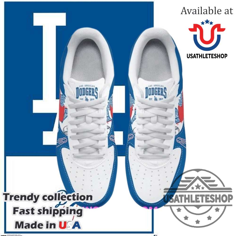 Los Angeles Dodgers Sweep Hot Dogs Nike Air Force 1 Shoes 6 Los Angeles Dodgers Sweep Hot Dogs Nike Air Force 1 Shoes