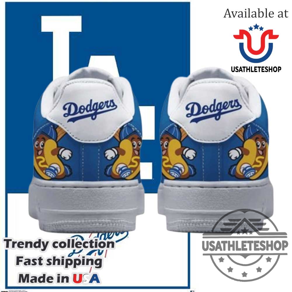 Los Angeles Dodgers Sweep Hot Dogs Nike Air Force 1 Shoes 7 Los Angeles Dodgers Sweep Hot Dogs Nike Air Force 1 Shoes