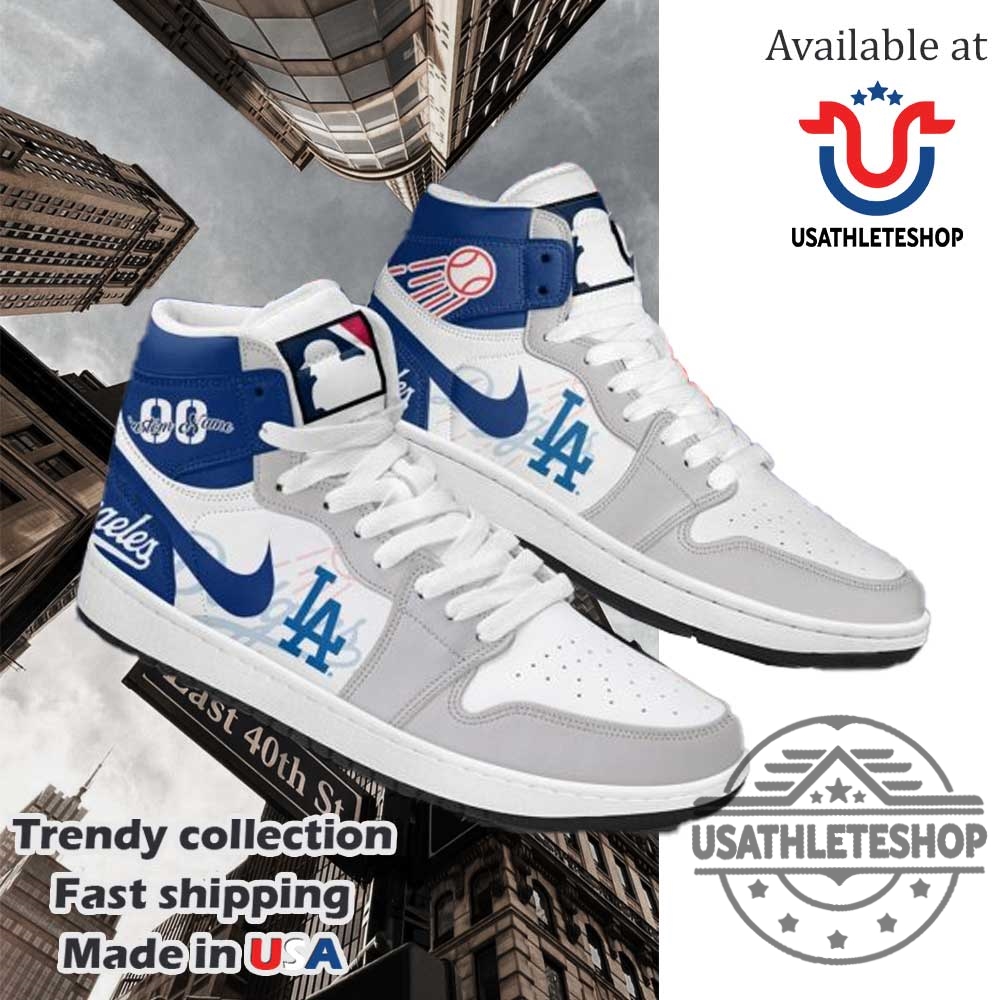 Personalized Los Angeles Dodgers Mlb Air Jordan 1 Hightop 3 Personalized Los Angeles Dodgers MLB Air Jordan 1 Hightop