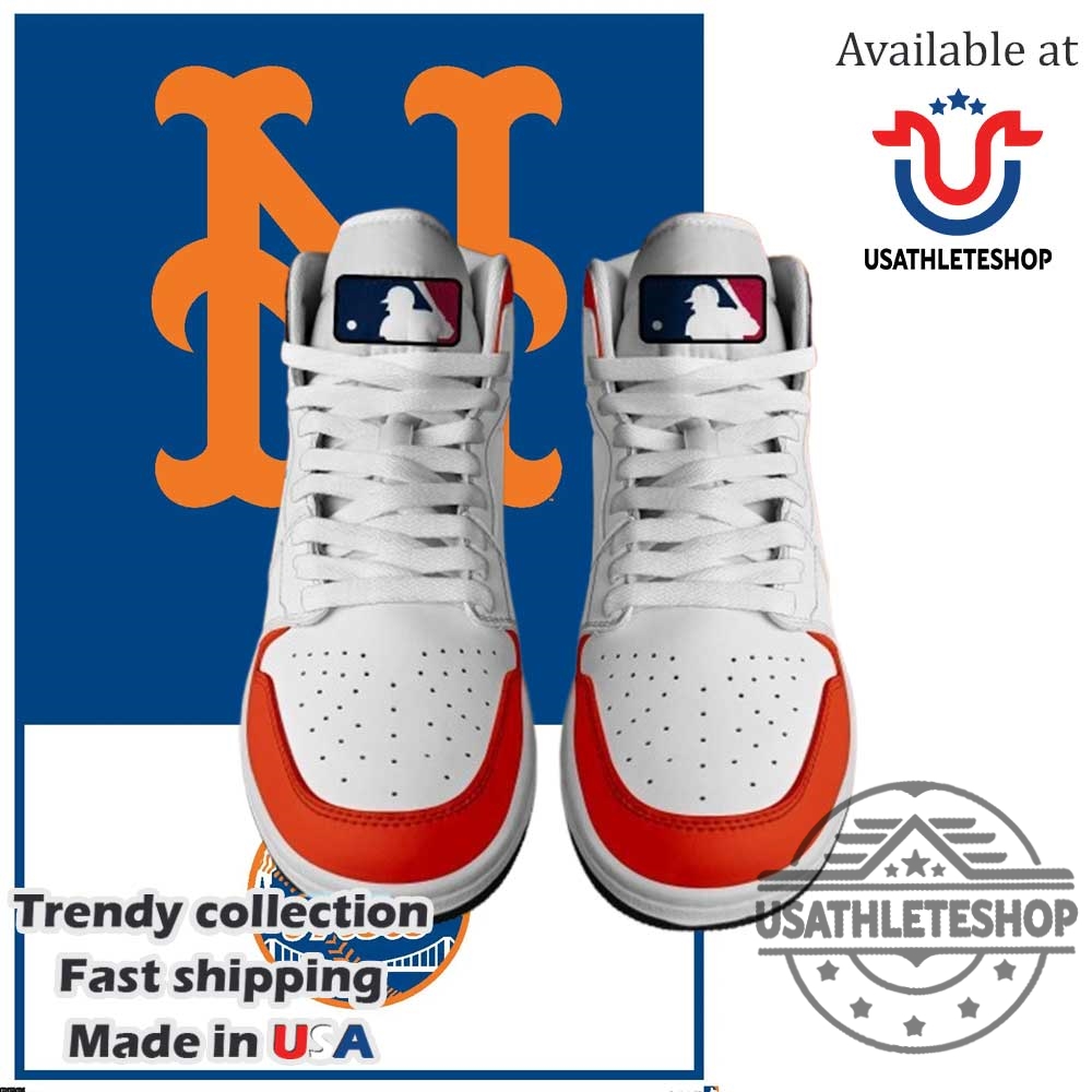 New York Mets Mlb New Style Air Jordan 1 High Top Shoes Custom Number And Name 6 New York Mets MLB New Style Air Jordan 1 High Top Shoes Custom Number And Name