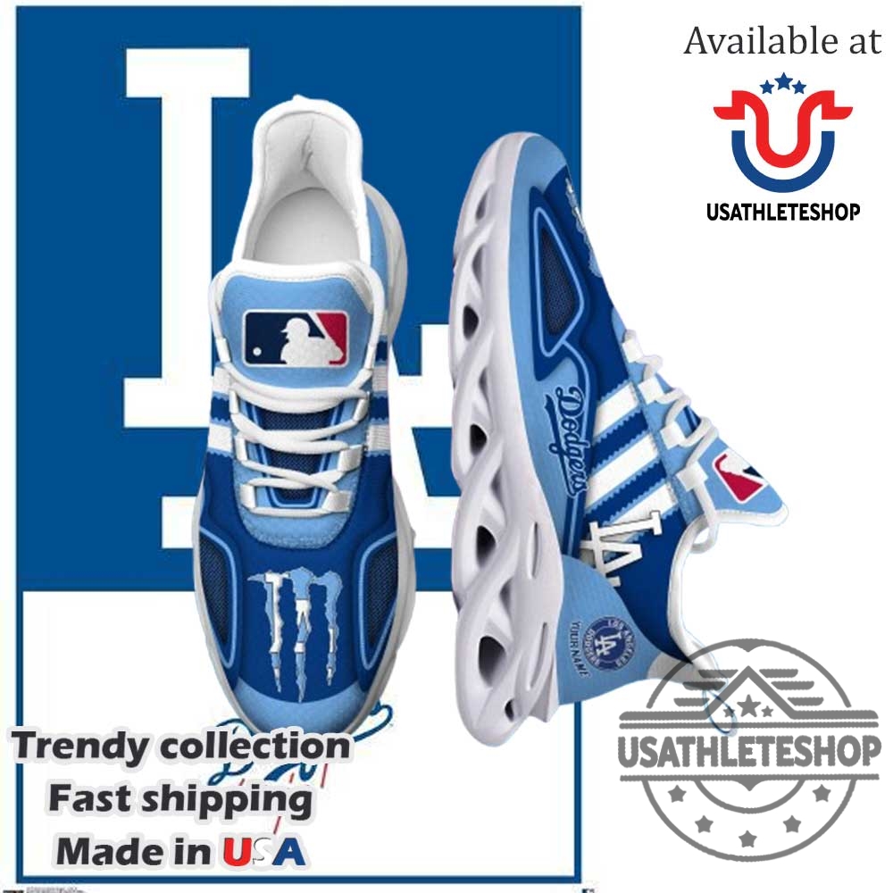 Los Angeles Dodgers Max Soul Shoes Black White Sole