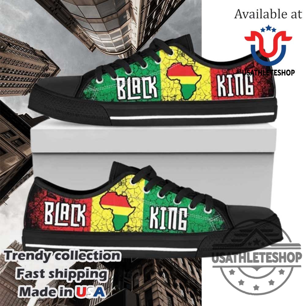 African American Flag Black King Juneteenth Shoes 3 African American Flag Black King Juneteenth Shoes