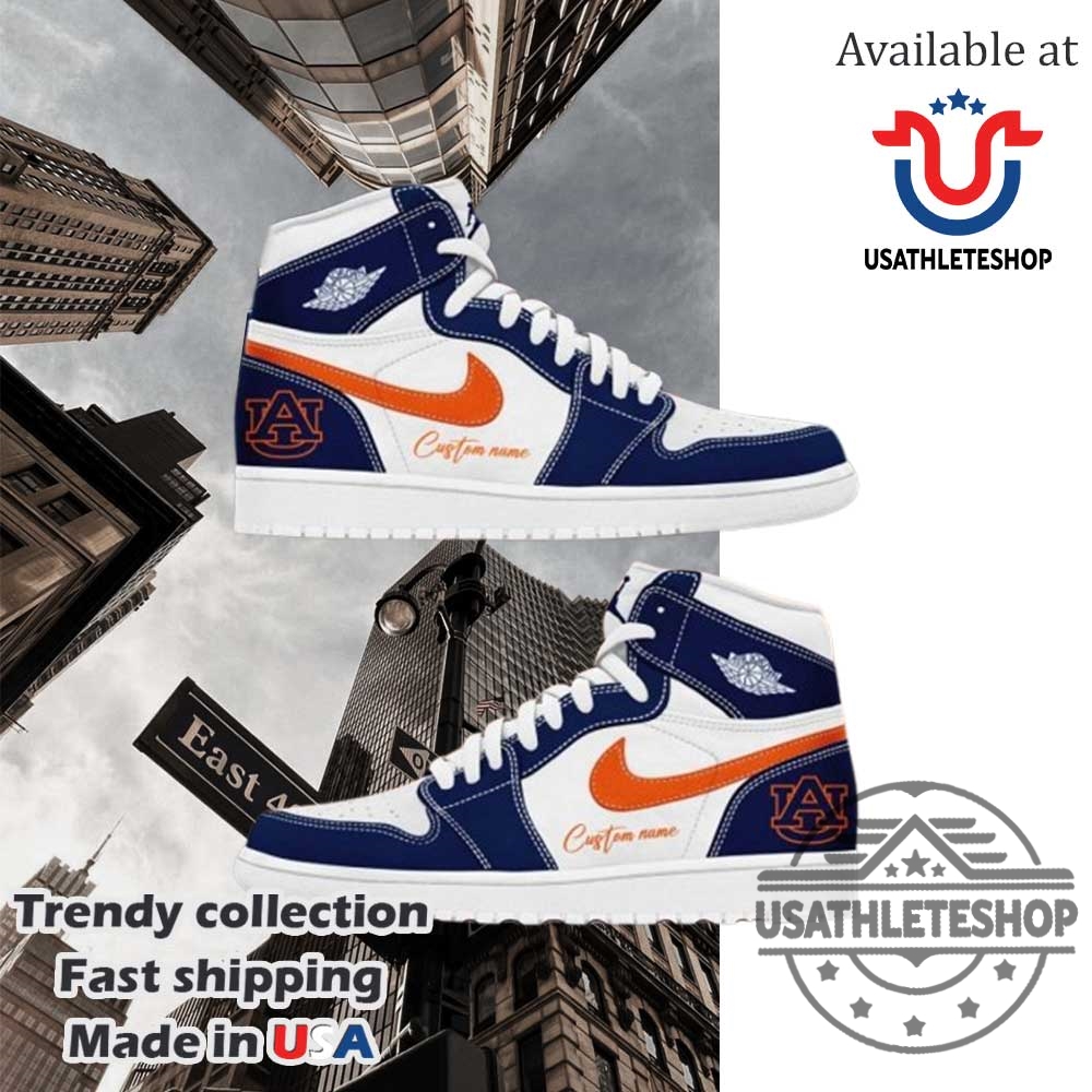 "Top Air Jordan Sneakers and Unique Sports Apparel for Fans" 4 Auburn Football Custom Name Air Jordan 1 Hightop Sneakers Shoes