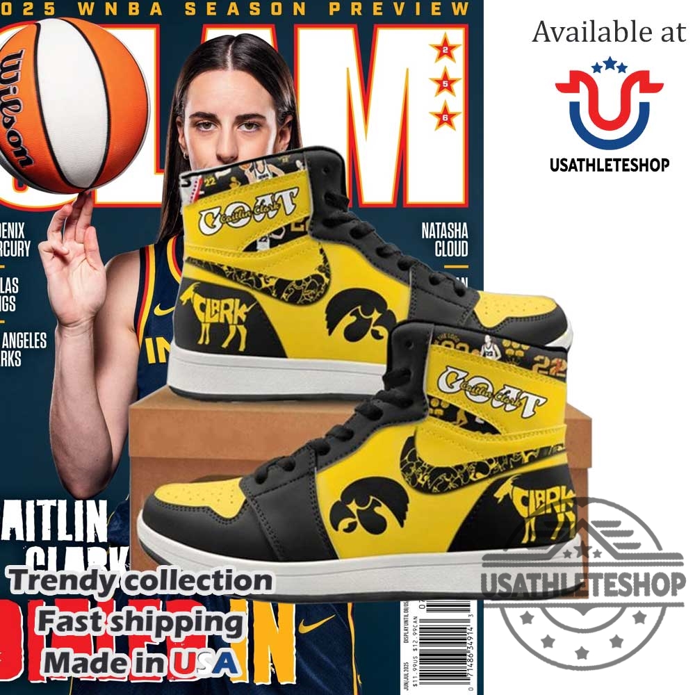 "Top Air Jordan Sneakers and Unique Sports Apparel for Fans" 5 Iowa Hawkeyes Caitlin Clark Goat Gold Air Jordan 1 Hightop Shoes
