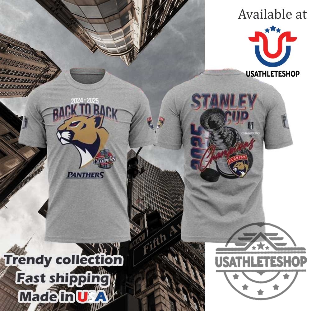 "Top Air Jordan Sneakers and Unique Sports Apparel for Fans" 18 20242025 Stanley Cup Champions Florida Panthers Back To Back 3D Tshirt