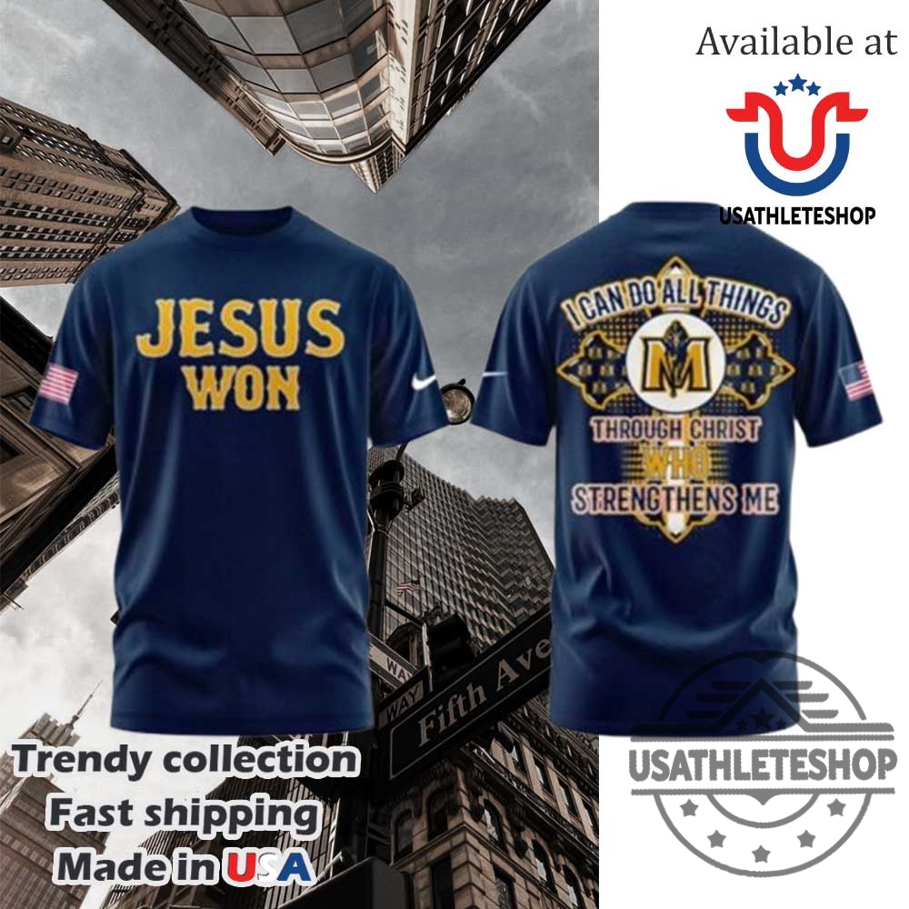 "Top Air Jordan Sneakers and Unique Sports Apparel for Fans" 26 Jesus Won Murray State Racers I Can Do All Things Through Christ Streng Thens Me All Over Print Tshirt