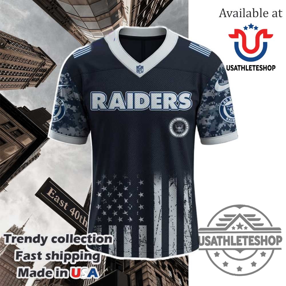 Las Vegas Raiders Nfl X U.S. Navy 250Th Anniversary Jersey Limited Release 4 Las Vegas Raiders NFL x U.S. Navy 250th Anniversary Jersey - Limited Release