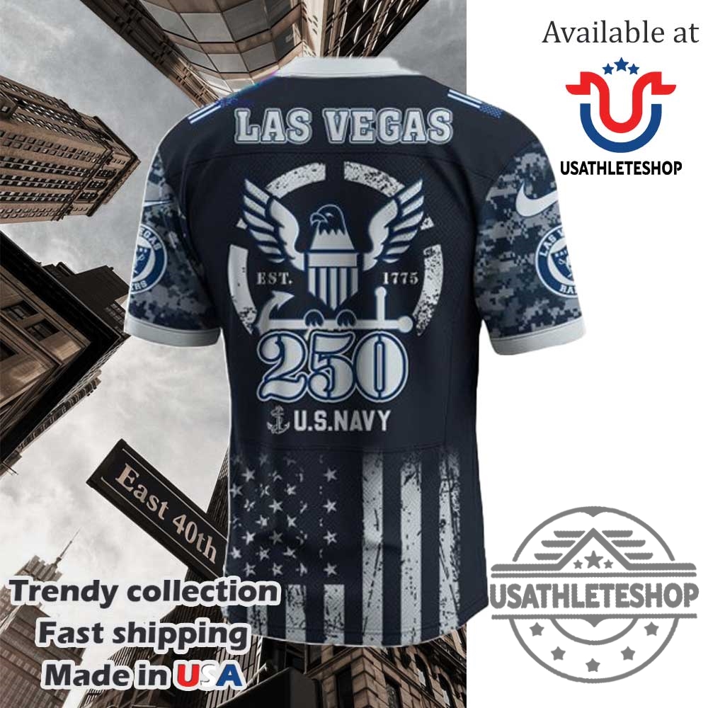 Las Vegas Raiders Nfl X U.S. Navy 250Th Anniversary Jersey Limited Release 5 Las Vegas Raiders NFL x U.S. Navy 250th Anniversary Jersey - Limited Release