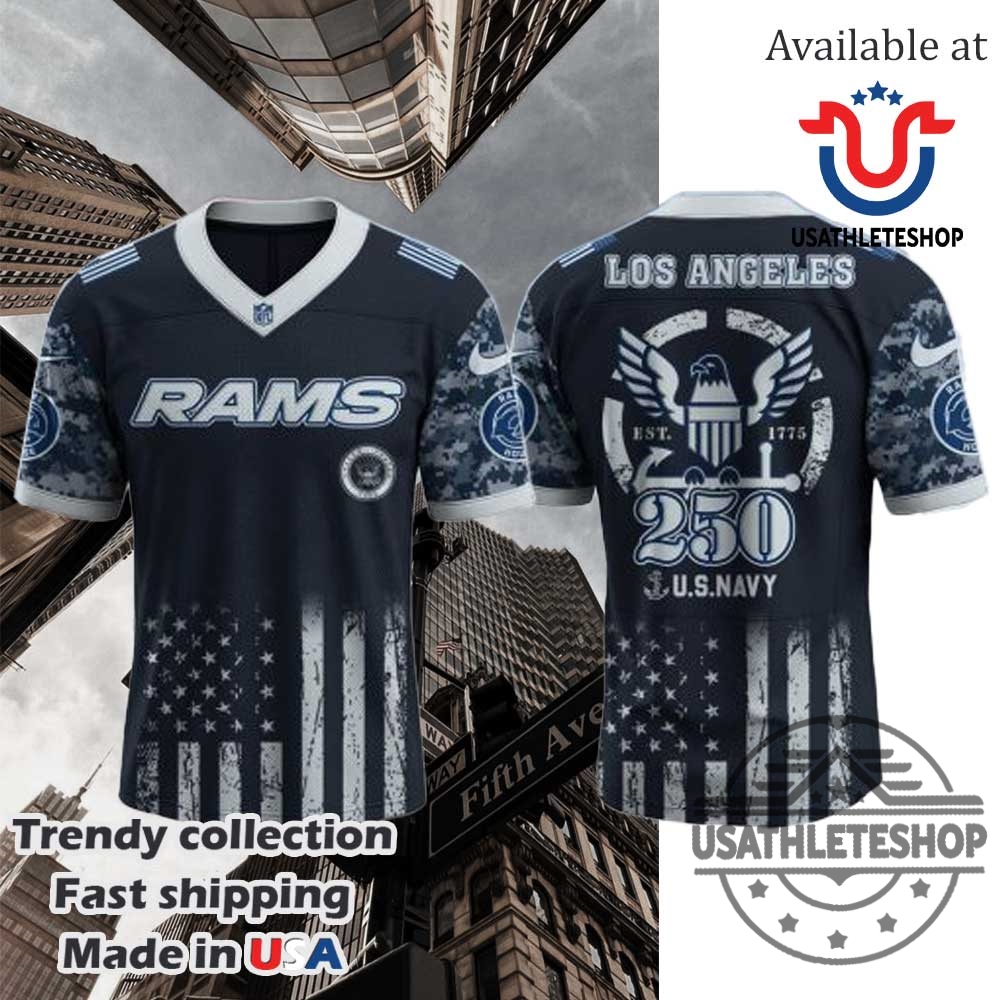 "Top Air Jordan Sneakers and Unique Sports Apparel for Fans" 31 Los Angeles Rams Nfl X U.S. Navy 250Th Anniversary Jersey Special Edition