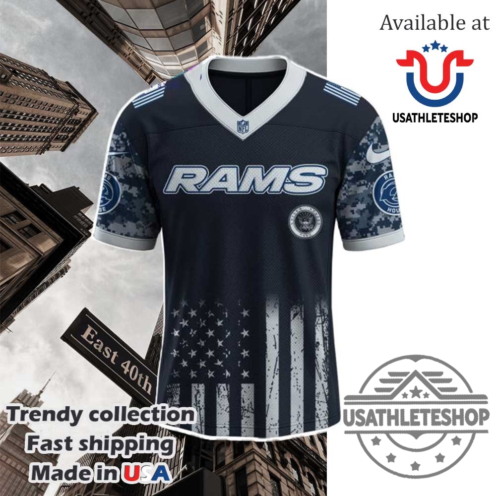 Los Angeles Rams Nfl X U.S. Navy 250Th Anniversary Jersey Special Edition 4 Los Angeles Rams NFL x U.S. Navy 250th Anniversary Jersey - Special Edition