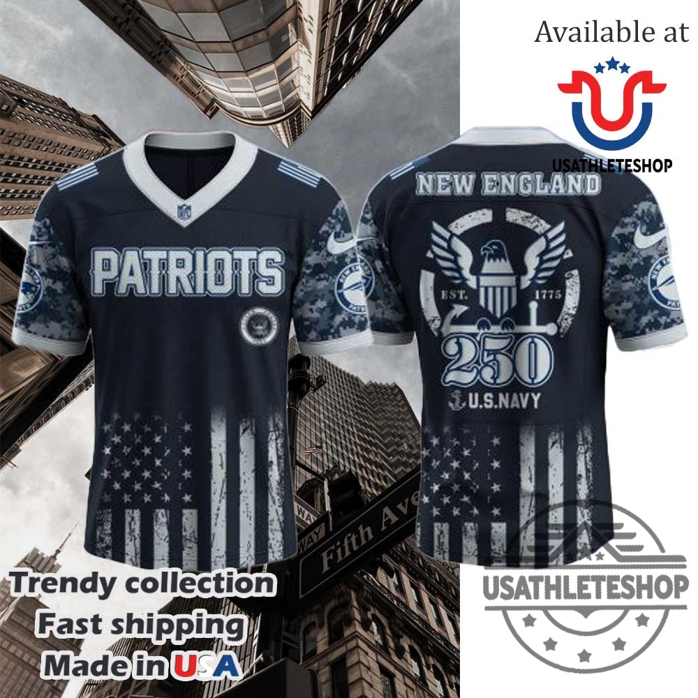 "Top Air Jordan Sneakers and Unique Sports Apparel for Fans" 33 New England Patriots Nfl X U.S. Navy 250Th Anniversary Jersey Exclusive Design