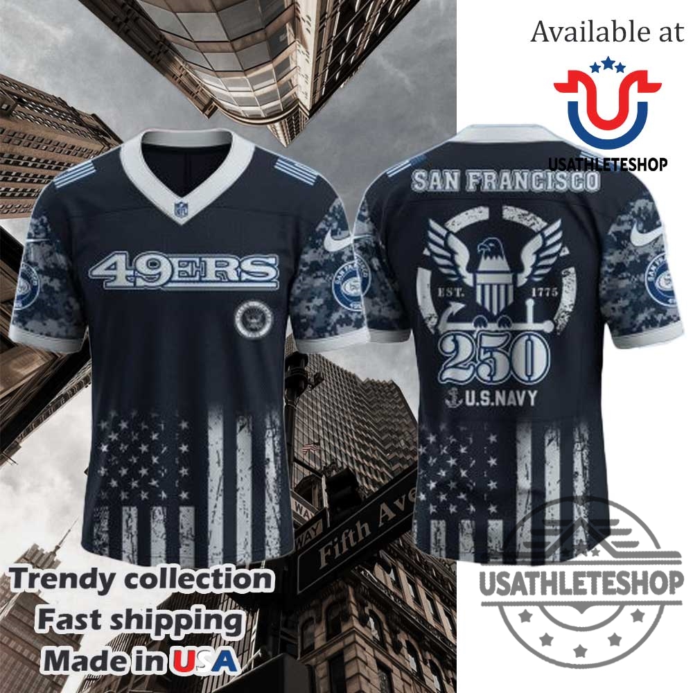 "Top Air Jordan Sneakers and Unique Sports Apparel for Fans" 34 San Francisco 49Ers Nfl X U.S. Navy 250Th Anniversary Jersey Special Edition