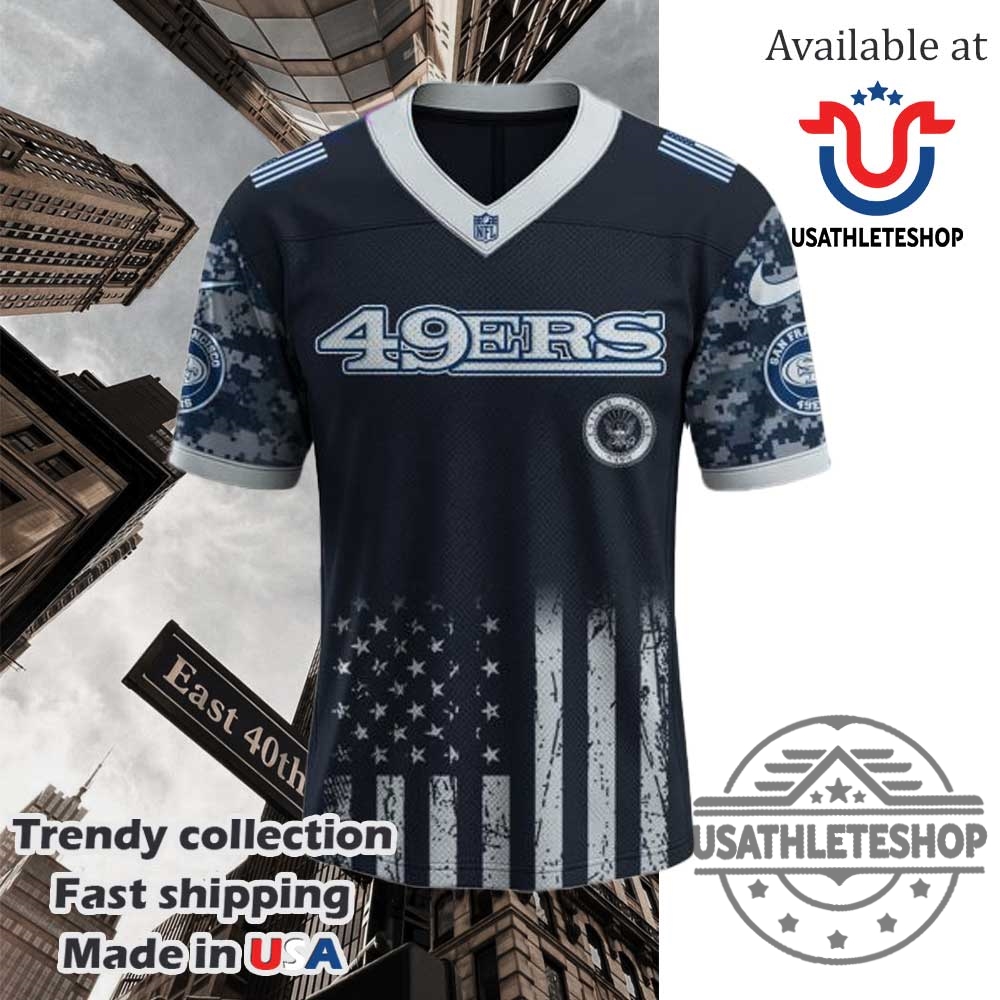San Francisco 49Ers Nfl X U.S. Navy 250Th Anniversary Jersey Special Edition 4 San Francisco 49ers NFL x U.S. Navy 250th Anniversary Jersey - Special Edition