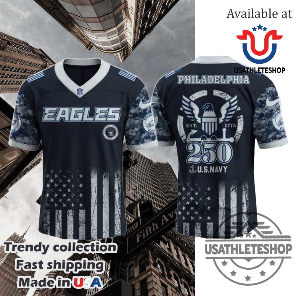 "Top Air Jordan Sneakers and Unique Sports Apparel for Fans" 35 Philadelphia Eagles Nfl X U.S. Navy 250Th Anniversary Jersey Limited Edition