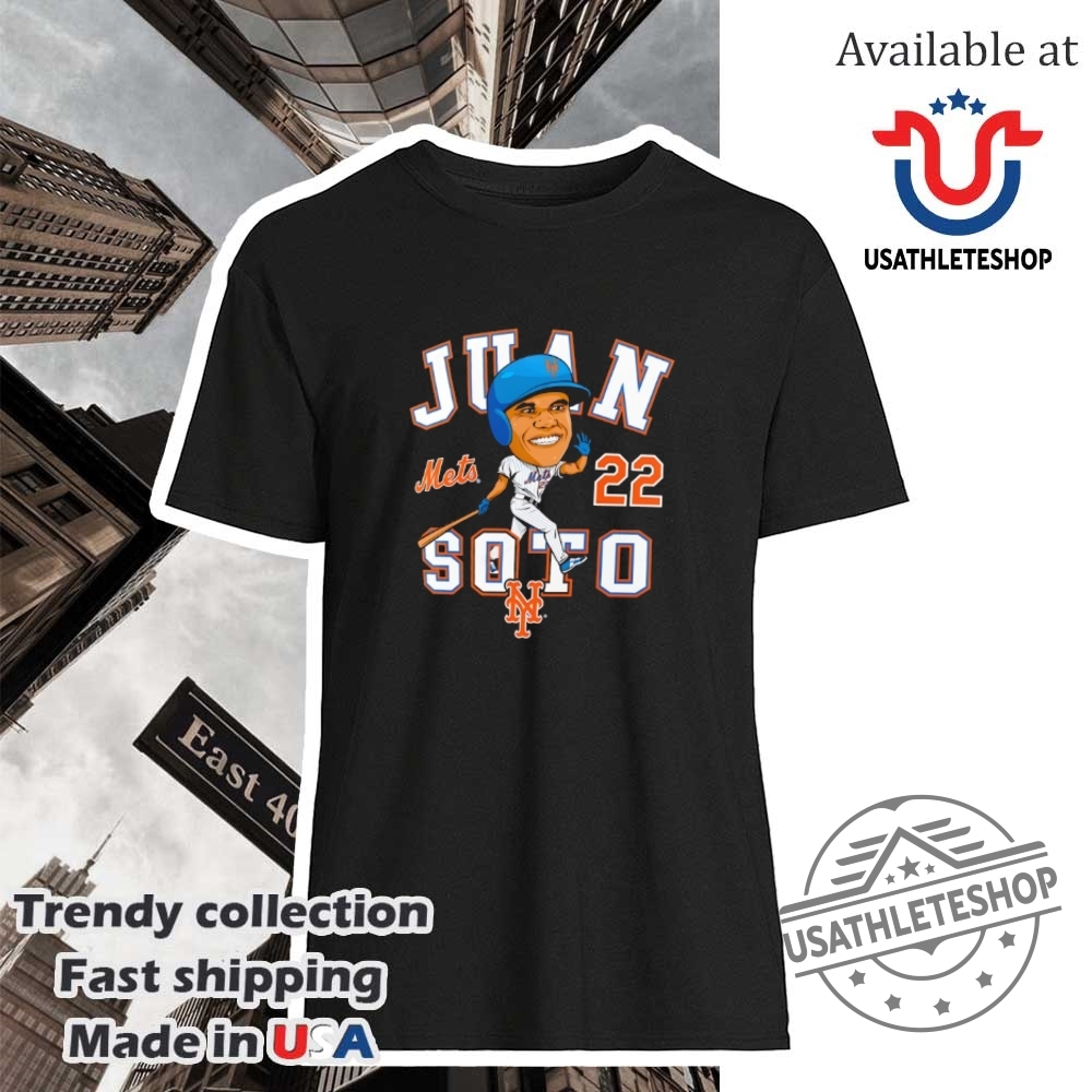 Juan Soto 22 New York Mets Hometown Caricature Tshirt Custom Design