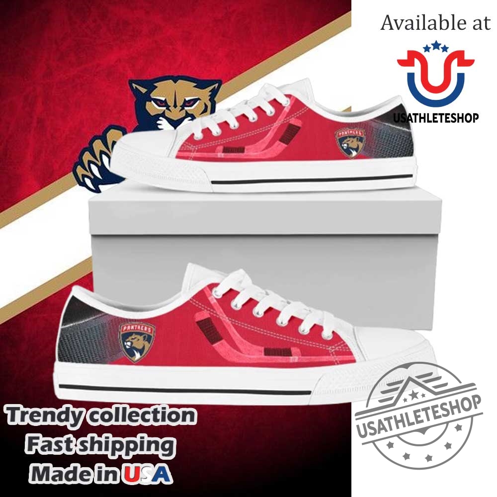 Artistic Scratch Of Florida Panthers Low Top Shoes Custom Design