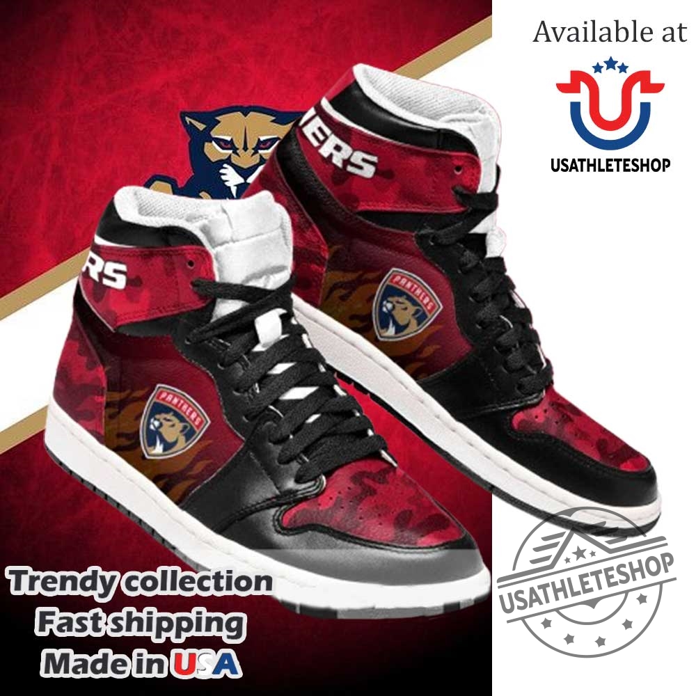 Camo Logo Florida Panthers Jordan Sneakers Stylish And Bold