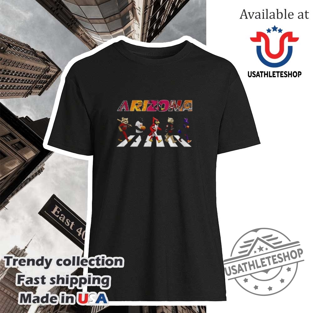 Arizona Sports Team Logo Mascot Abbey Road Shirt