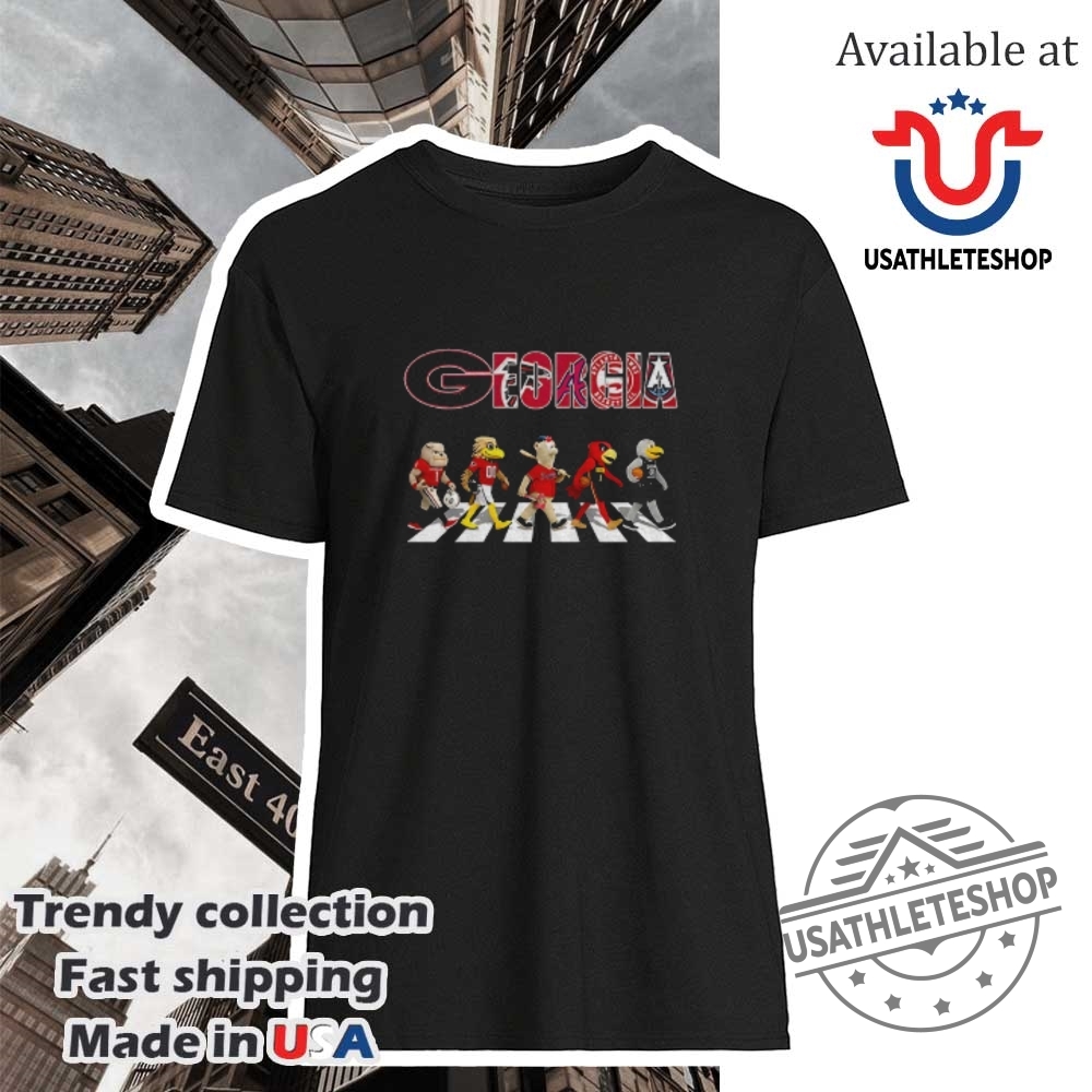 Georgia Sports Team Logo Mascot Abbey Road Shirt