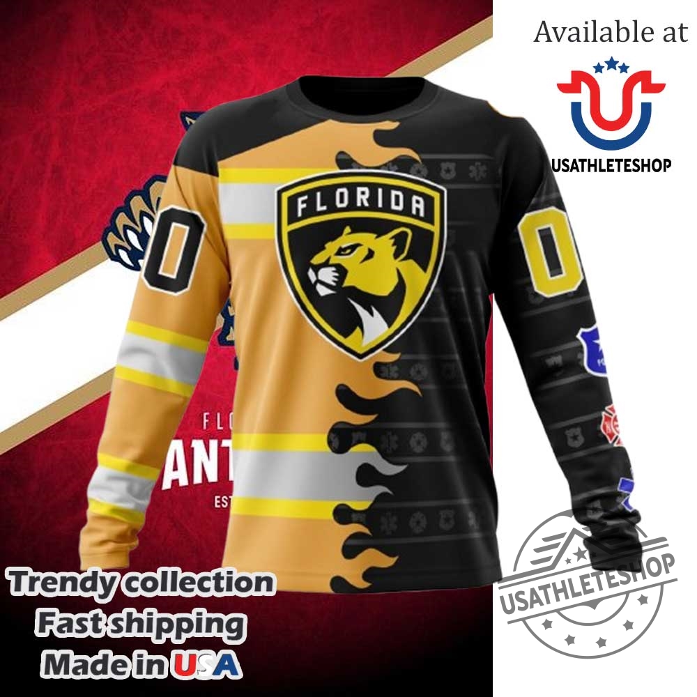 Custom Nhl Florida Panthers 2025 First Responders All Over Print Hoodie 4 Custom NHL Florida Panthers 2025 First Responders All oVer Print Hoodie
